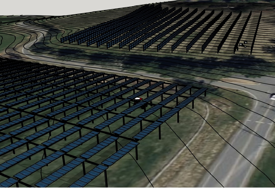 Warren Wilson College Agrivoltaic Microgrid site overview